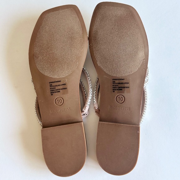 Steve Madden Textile Glass Upper  Sandals Flip Flops size 10 - Picture 12 of 15
